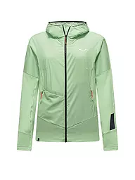 SALEWA | Veste polaire à capuche coupe-vent Pedroc PL pour femme | Vert clair