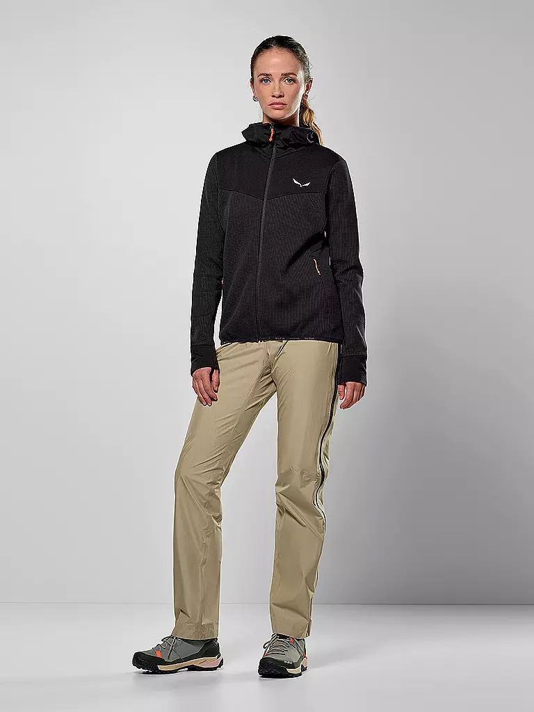 SALEWA | Veste polaire femme Puez Waffle à capuche | Noir