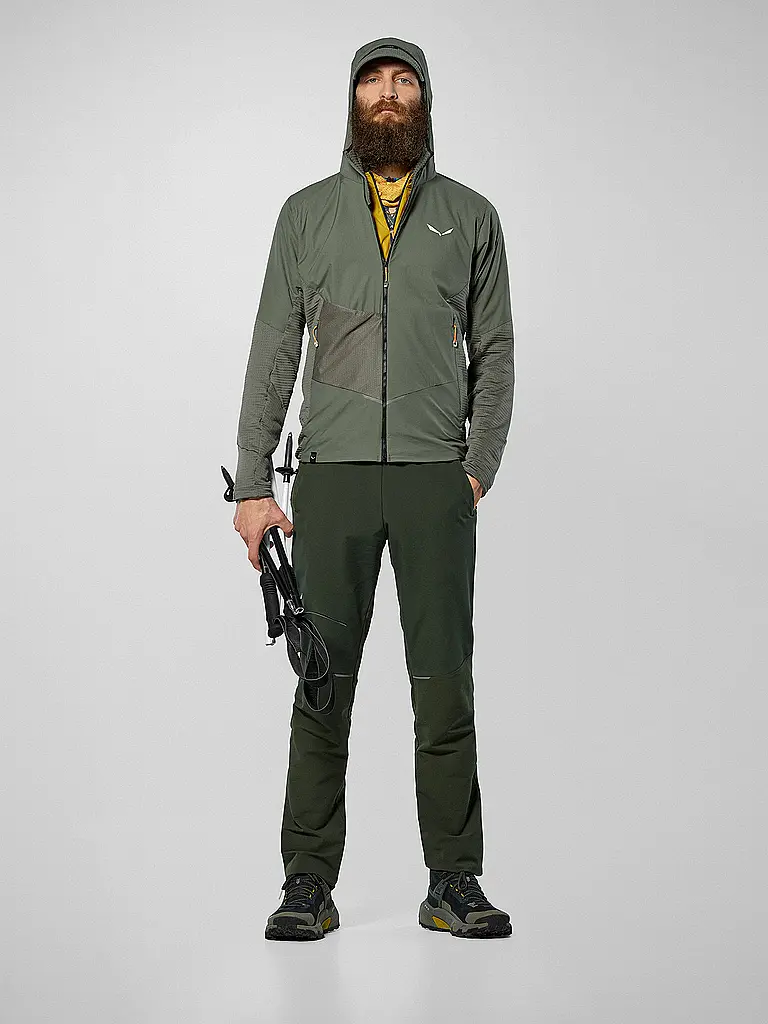 SALEWA | Veste polaire homme Pedroc PL Wind Hoodie | Olive