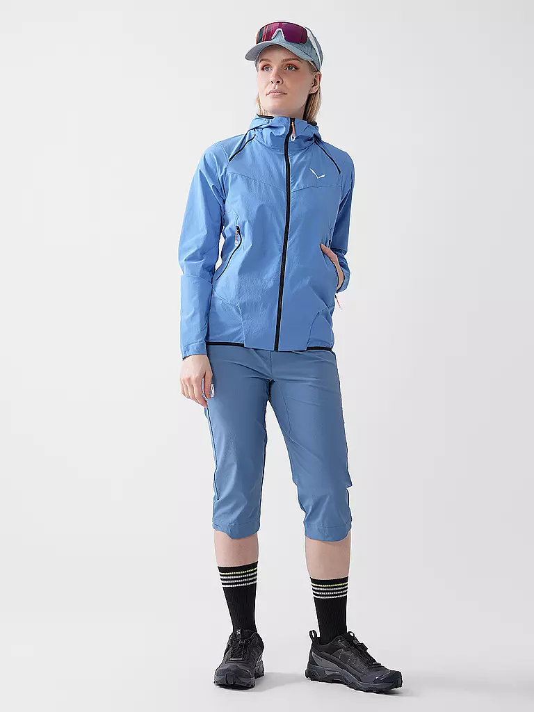 SALEWA | Veste softshell femme Pedroc DST Light à capuche | Bleu clair