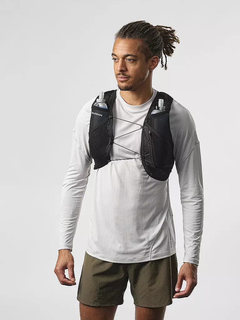 SALOMON | Gilet d'hydratation Active Skin 4 Set | Noir