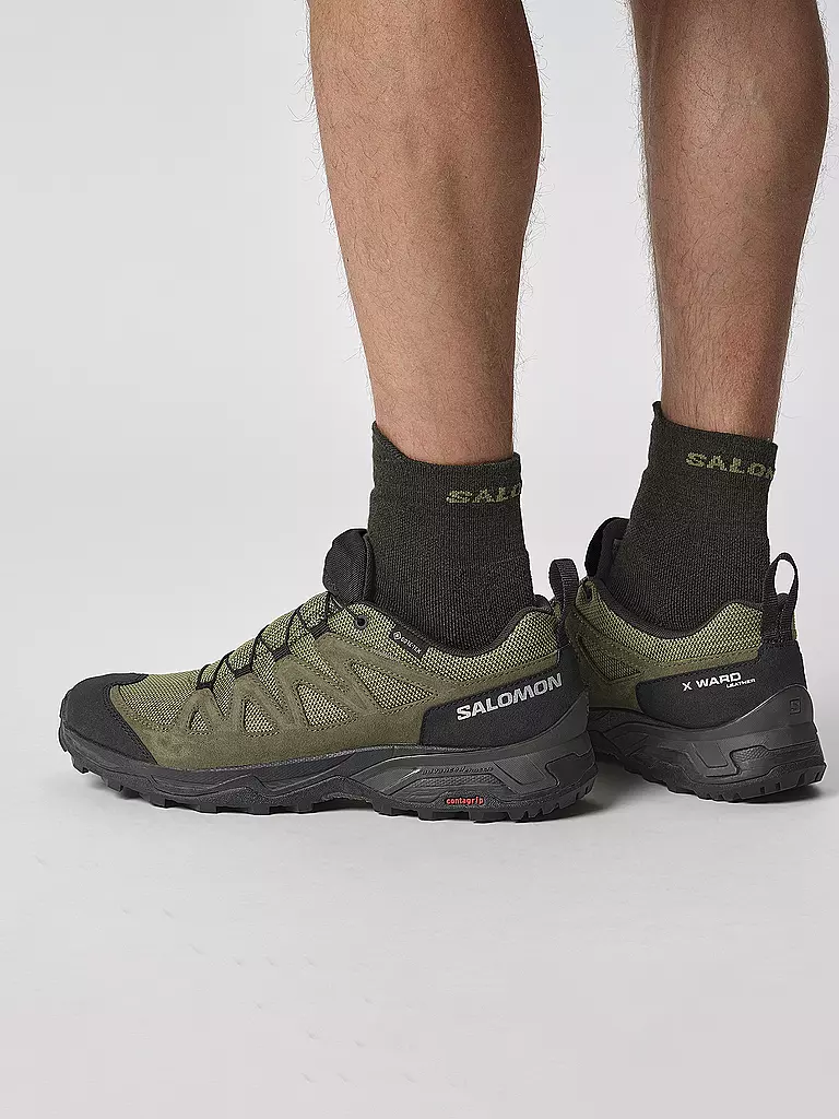 SALOMON | Herren Hikingschuhe X Ward Leather Gore-Tex | Olive