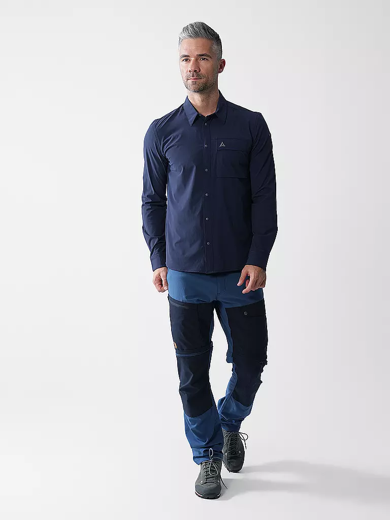 SCHÖFFEL | Chemise Dunajec pour hommes | Bleu foncé
