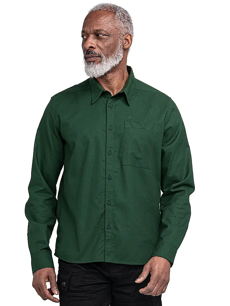 SCHÖFFEL | Chemise homme Style Kleion | Vert foncé