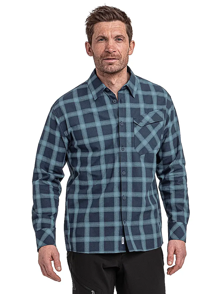 SCHÖFFEL | Chemise Poplar homme | Bleu foncé