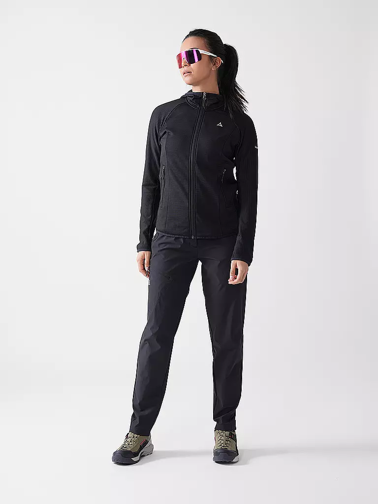 SCHÖFFEL | Damen Fleecejacke Cascata Hoodie | Noir