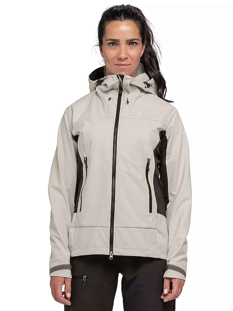 SCHÖFFEL | Damen Softshelljacke Blaueis Hoodie | Blanc