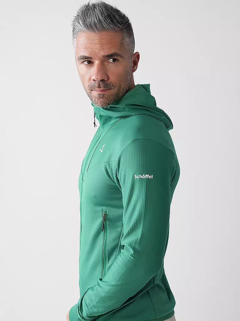 SCHÖFFEL | Herren Fleecejacke Style Blaueis Hoodie | Vert