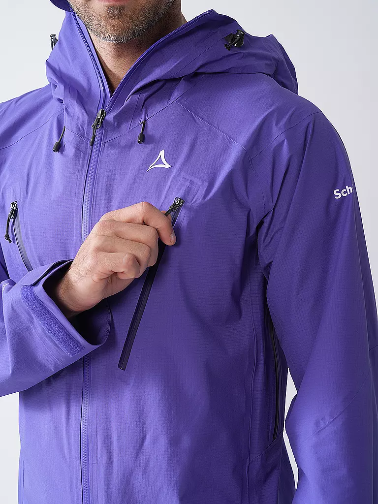 SCHÖFFEL | Herren Wanderjacke Style Blaueis 3L Hoodie | Lilas