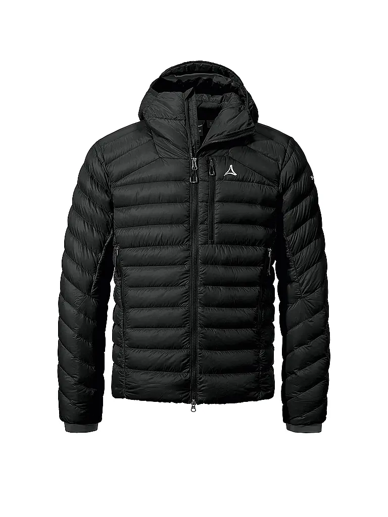 SCHÖFFEL | Isojacke Silvretta Down Hoodie pour hommes | Noir