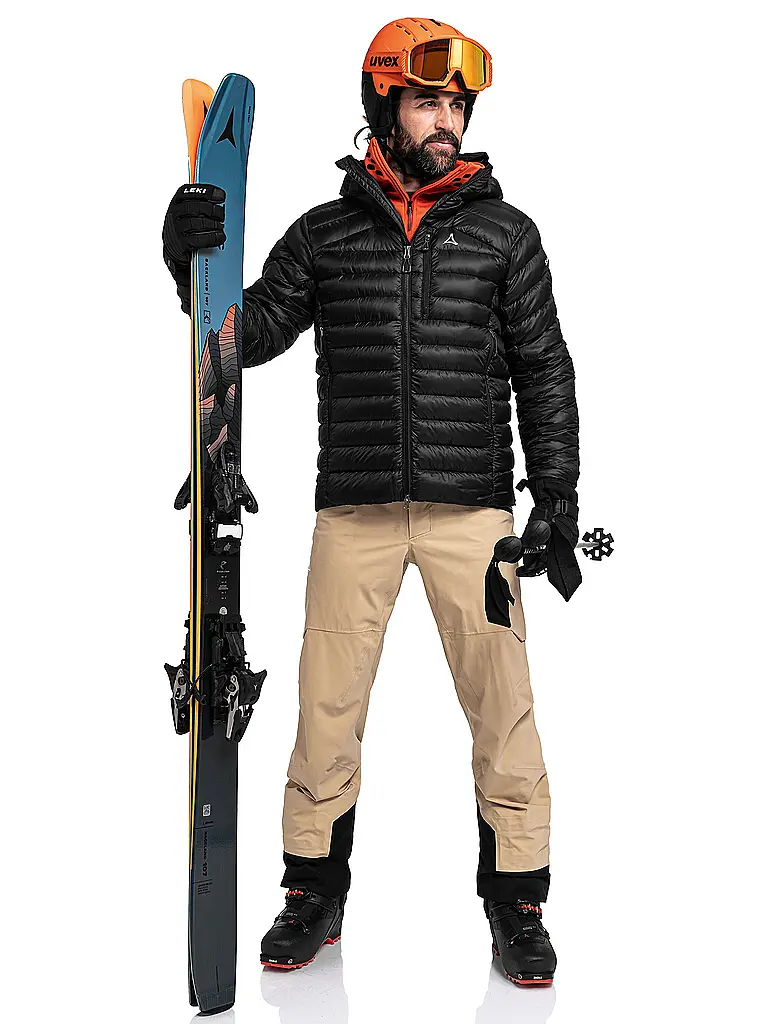 SCHÖFFEL | Isojacke Silvretta Down Hoodie pour hommes | Noir