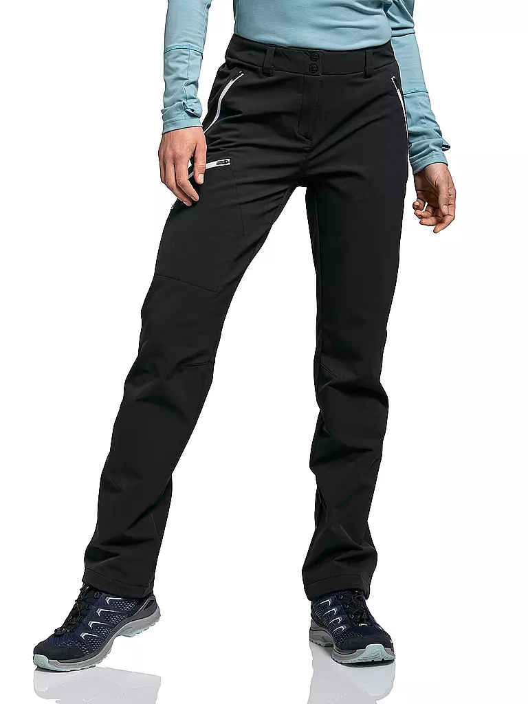 SCHÖFFEL | Pantalon de randonnée chaud Ascona L pour femmes | Noir