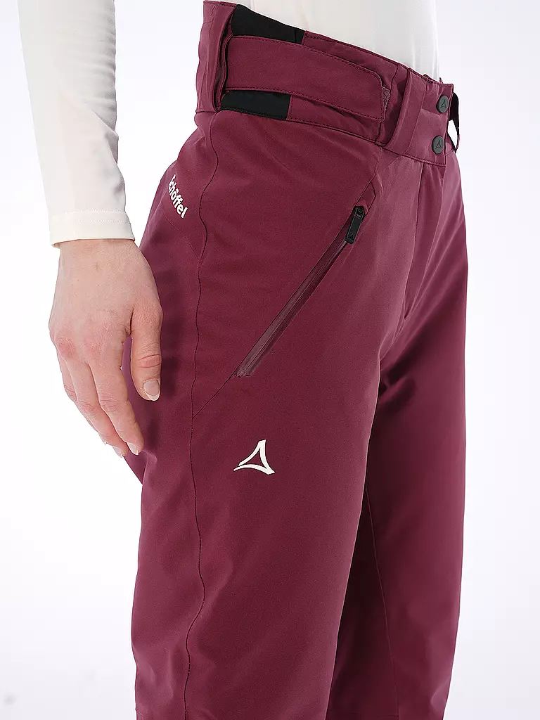 SCHÖFFEL | Pantalon de ski femme Weissach L | Rouge foncé