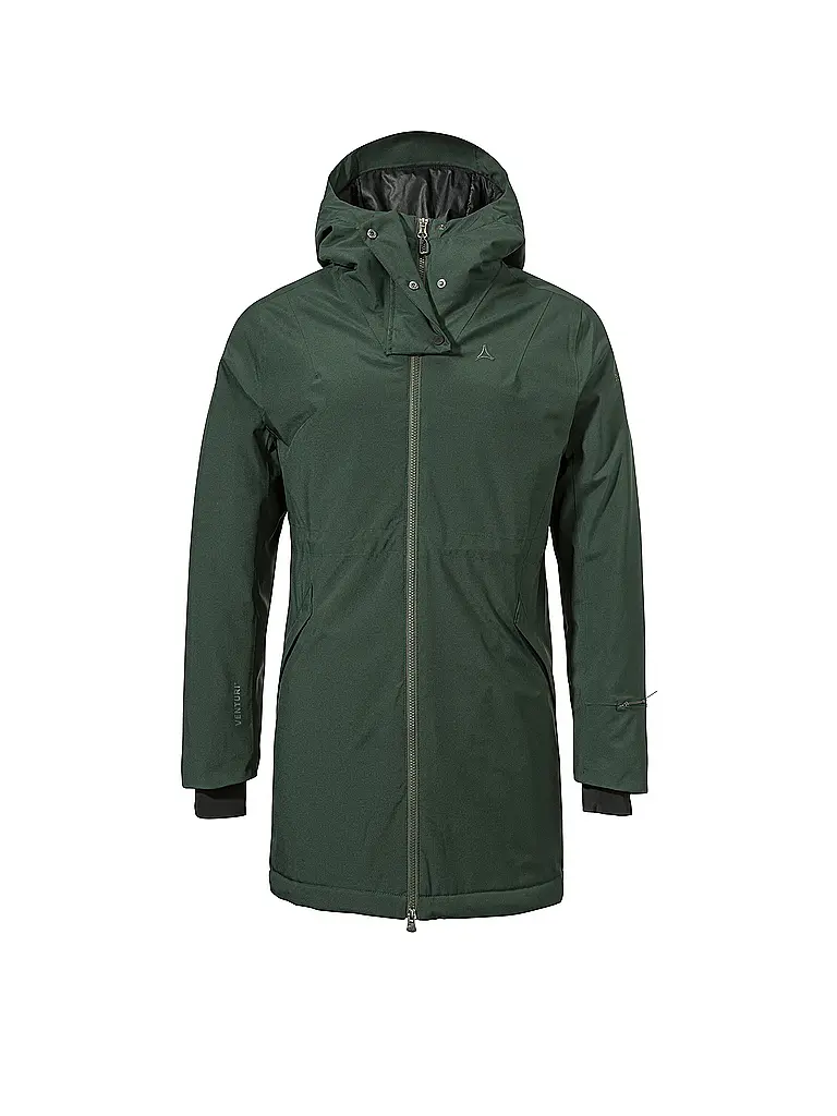 SCHÖFFEL | Parka d'hiver pour femme Crivat 2L à capuche | Vert foncé