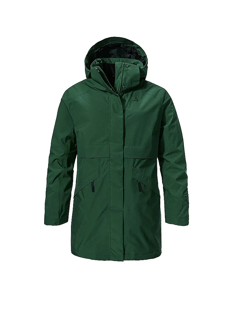 SCHÖFFEL | Parka d'hiver pour femme Malkay à capuche | Vert foncé