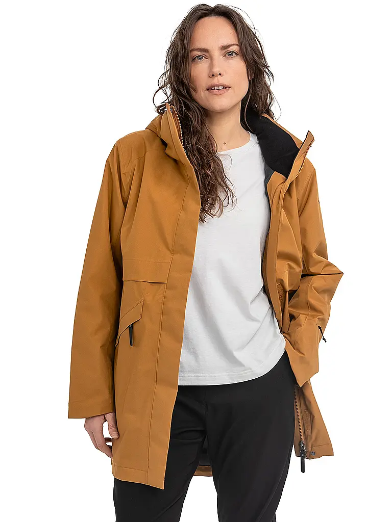 SCHÖFFEL | Parka d'hiver pour femme Malkay à capuche | Moutarde