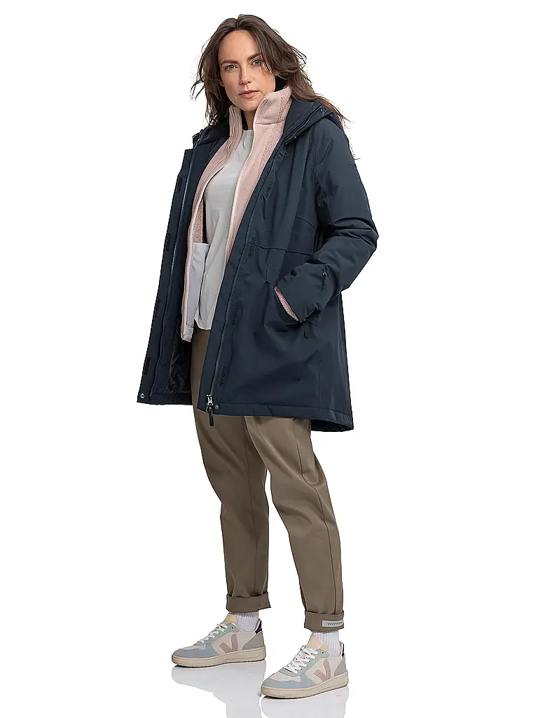 SCHÖFFEL | Parka d'hiver pour femme Malkay à capuche | Bleu foncé