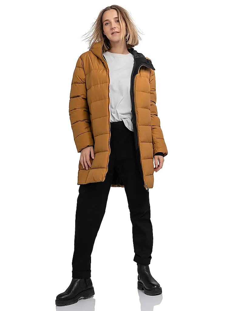 SCHÖFFEL | Parka d'hiver pour femme Style Boslix à capuche | Moutarde