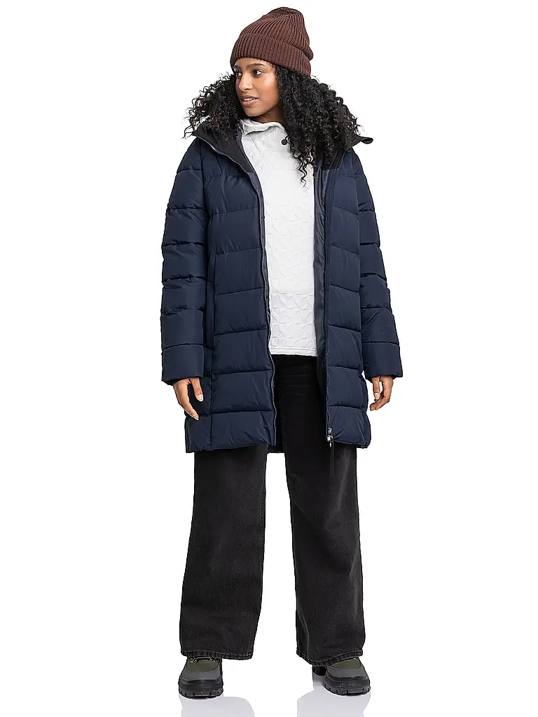 SCHÖFFEL | Parka d'hiver pour femmes Style Boslix à capuche | Bleu foncé