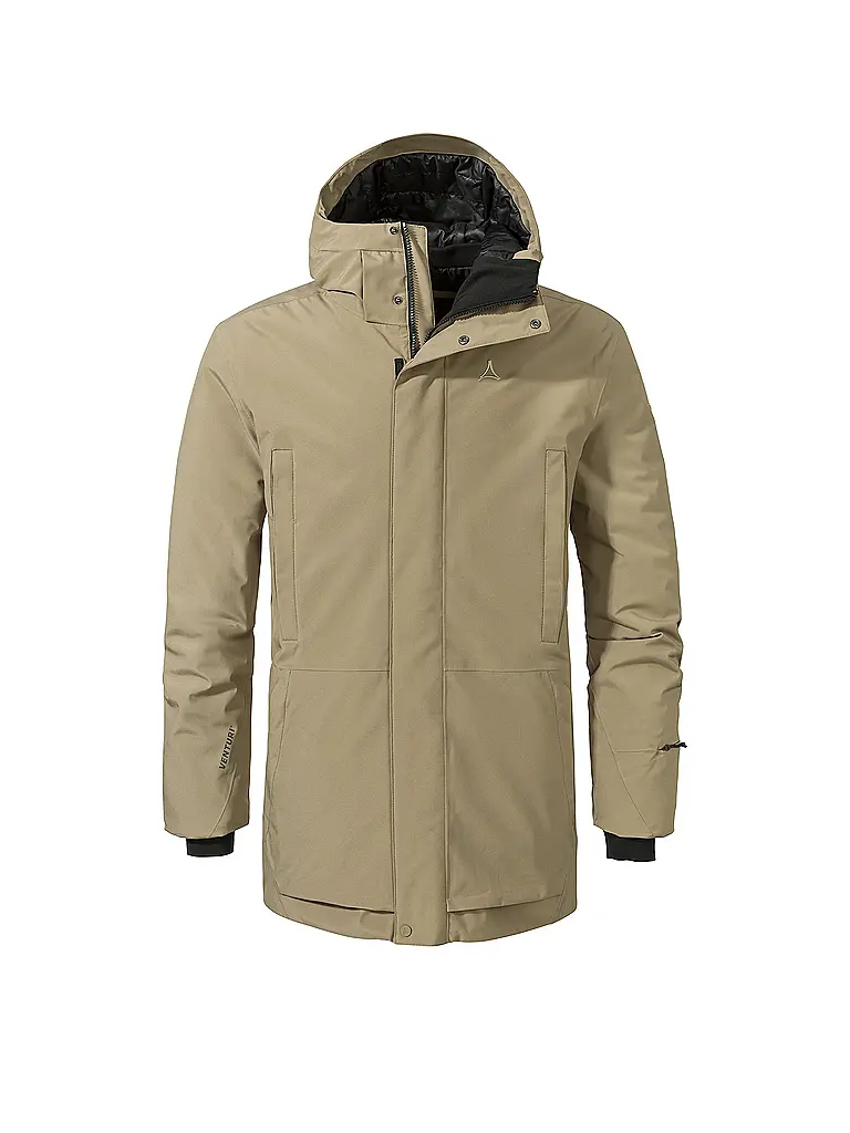 SCHÖFFEL | Parka d'hiver pour homme Crivat 2L à capuche isolé | Camel