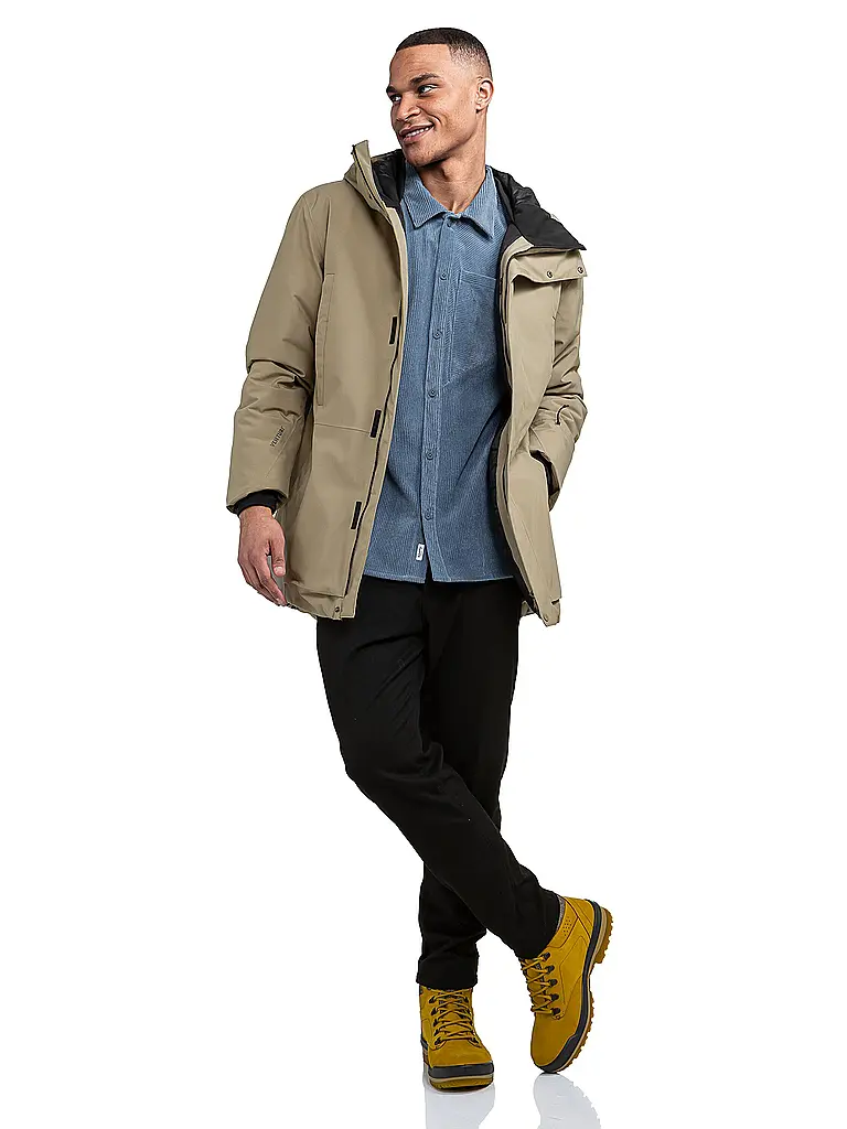 SCHÖFFEL | Parka d'hiver pour homme Crivat 2L à capuche isolé | Camel