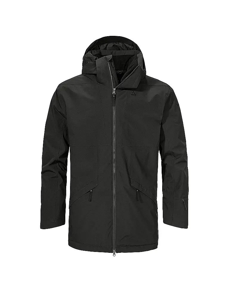 SCHÖFFEL | Parka d'hiver pour homme Malkay à capuche | Noir