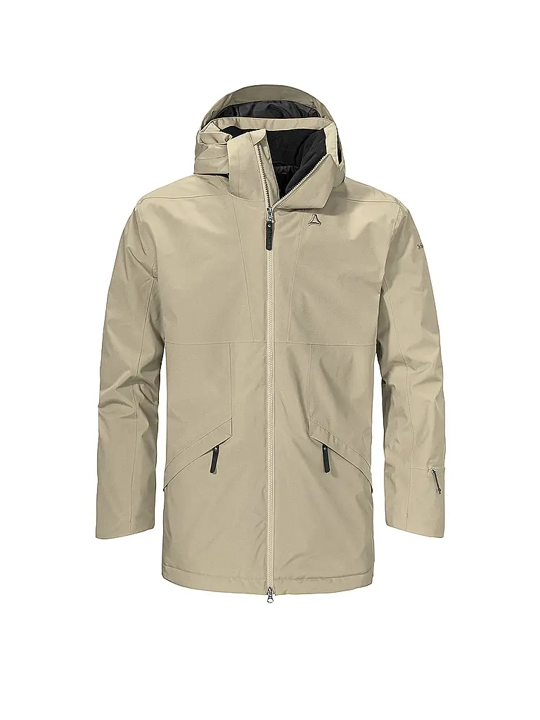 SCHÖFFEL | Parka d'hiver pour homme Malkay à capuche | Camel