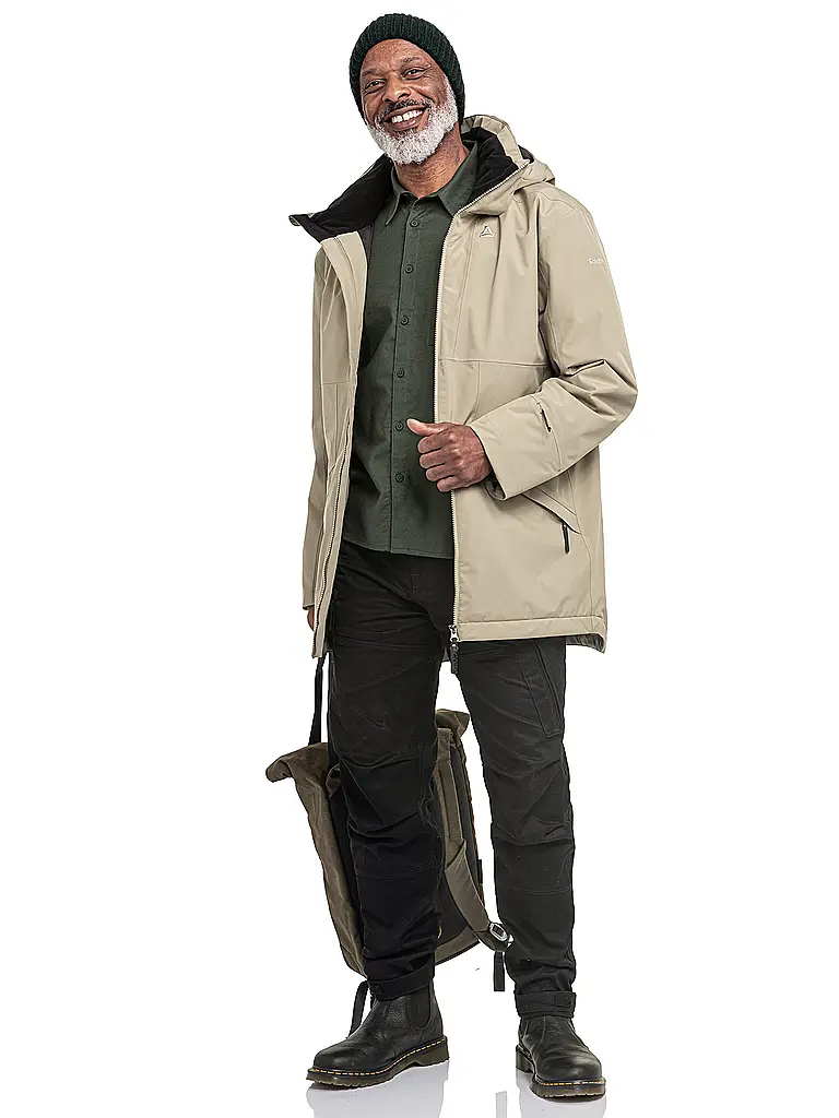 SCHÖFFEL | Parka d'hiver pour homme Malkay à capuche | Camel