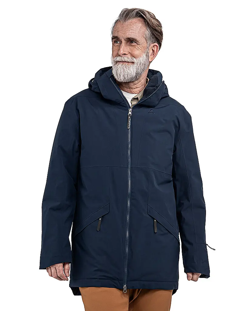 SCHÖFFEL | Parka d'hiver pour homme Malkay à capuche | Bleu foncé