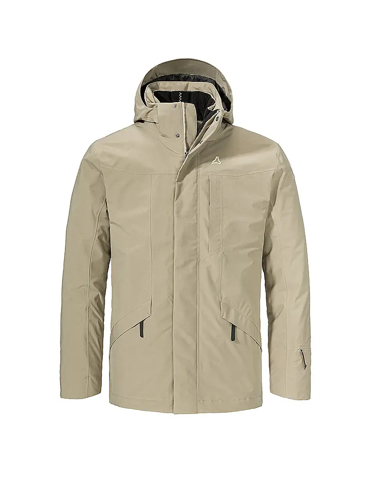 SCHÖFFEL | Parka d'hiver pour homme Style Borkol 3 en 1 à capuche | Camel