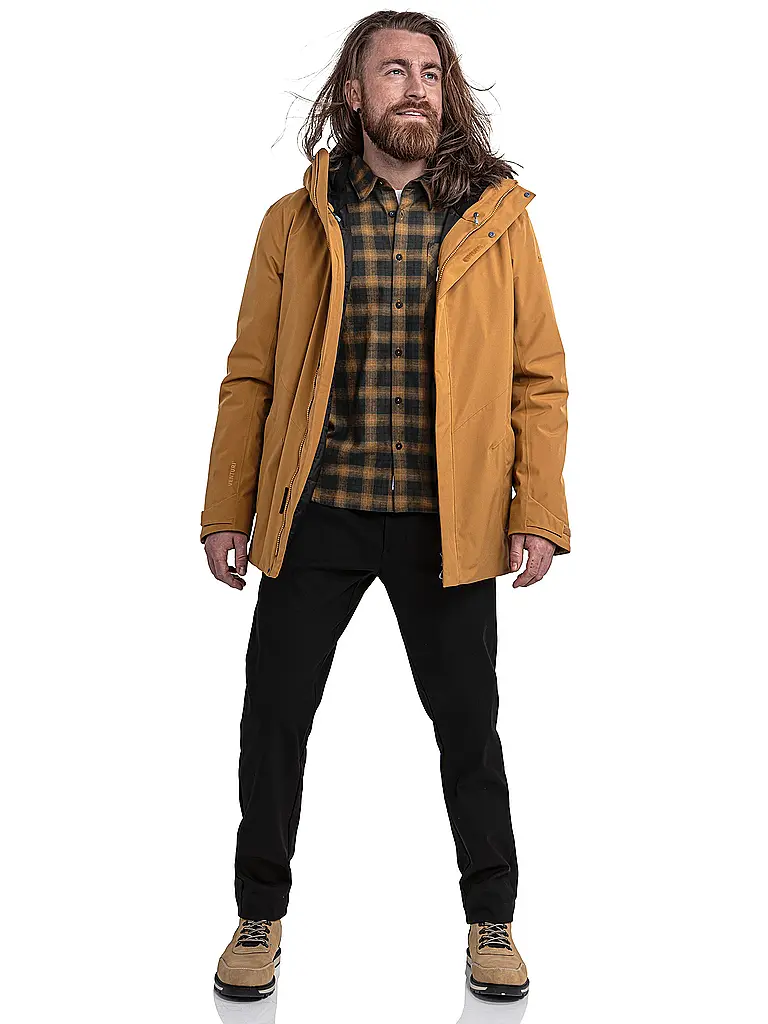 SCHÖFFEL | Parka d'hiver pour homme Style Froda | Moutarde