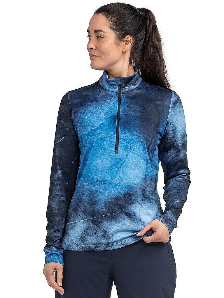 SCHÖFFEL | Sous-pull zippé femme Schöffel x Tom Hegen | Bleu foncé