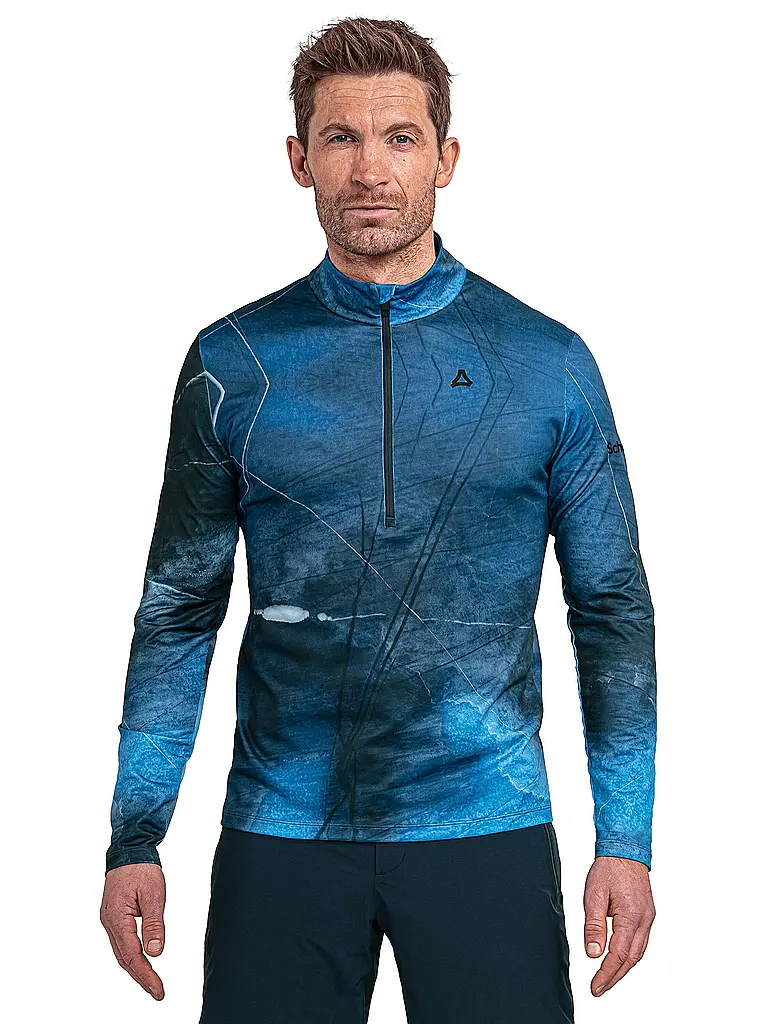 SCHÖFFEL | Sous-pull zippé homme Schöffel x Tom Hegen | Bleu foncé