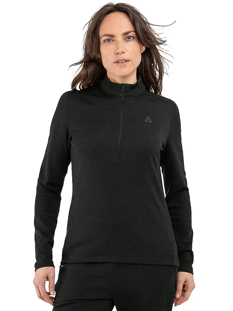 SCHÖFFEL | Sous-pull zippé pour femme Style Canyfer | Noir