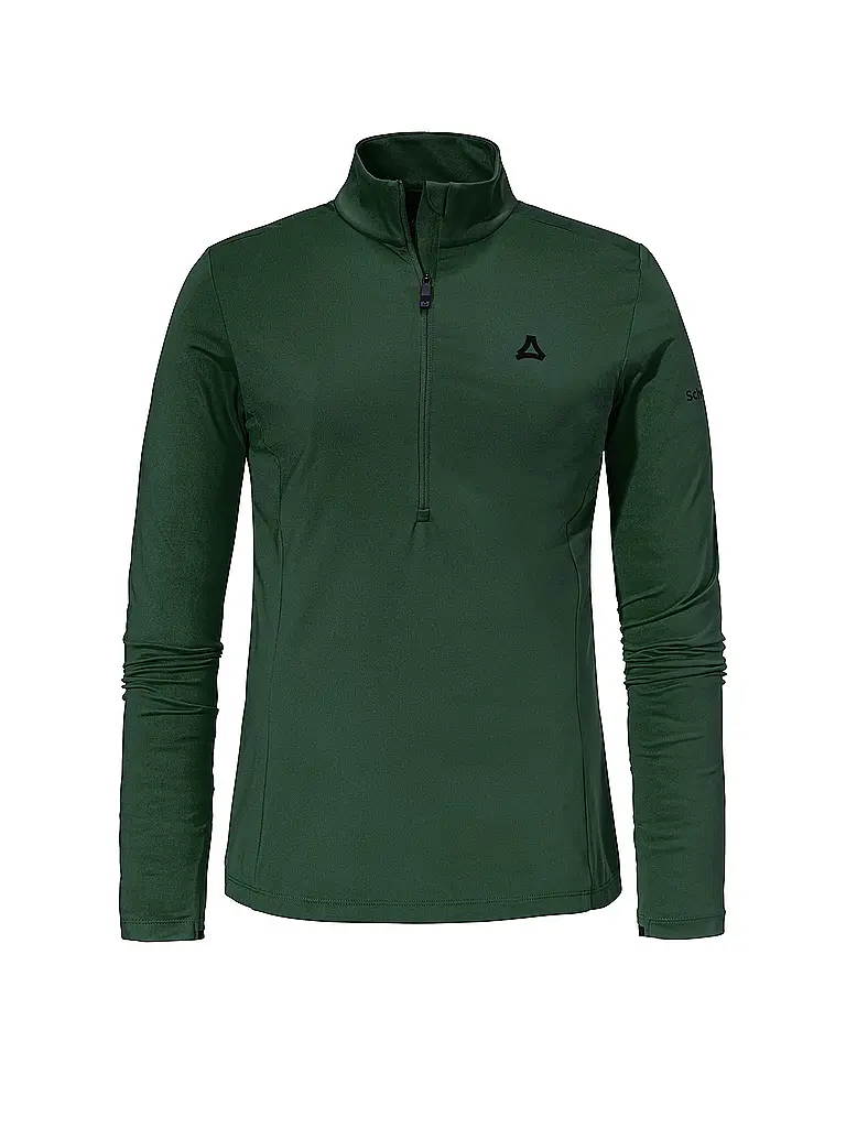 SCHÖFFEL | Sous-pull zippé pour femme Style Pin | Vert foncé