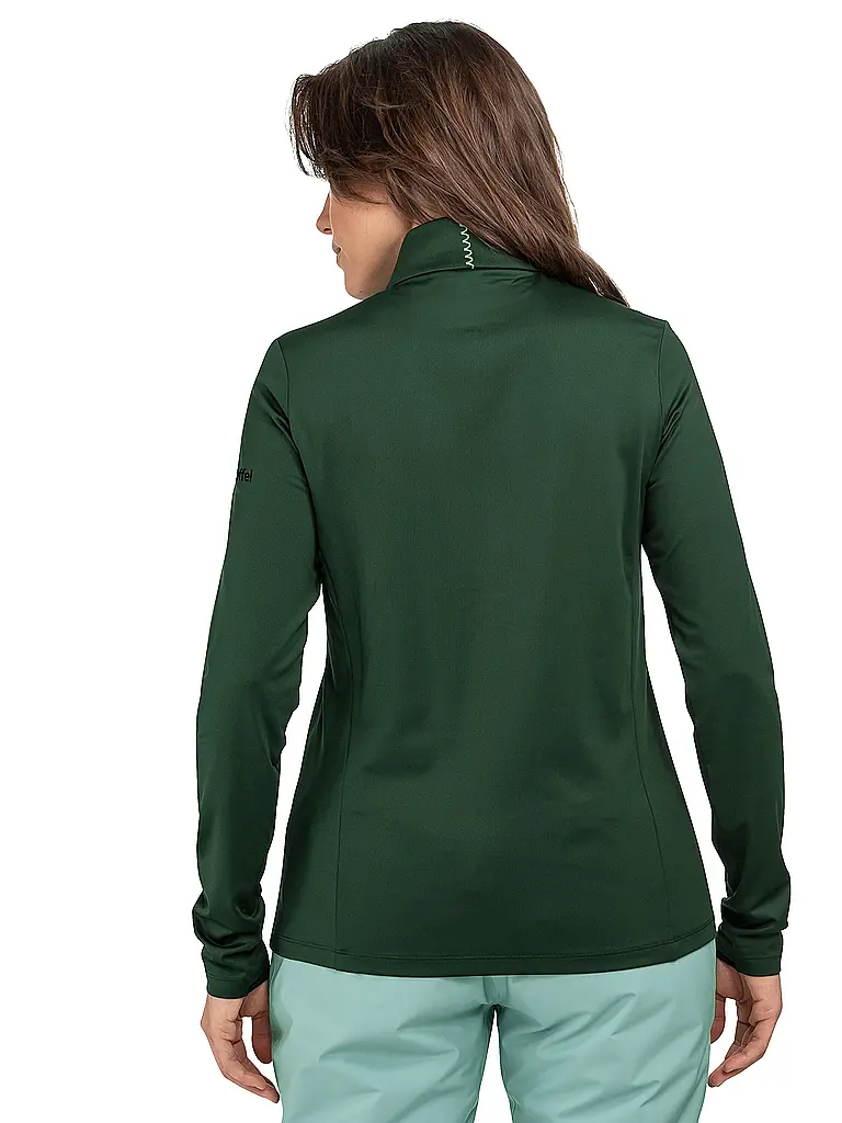 SCHÖFFEL | Sous-pull zippé pour femme Style Pin | Vert foncé
