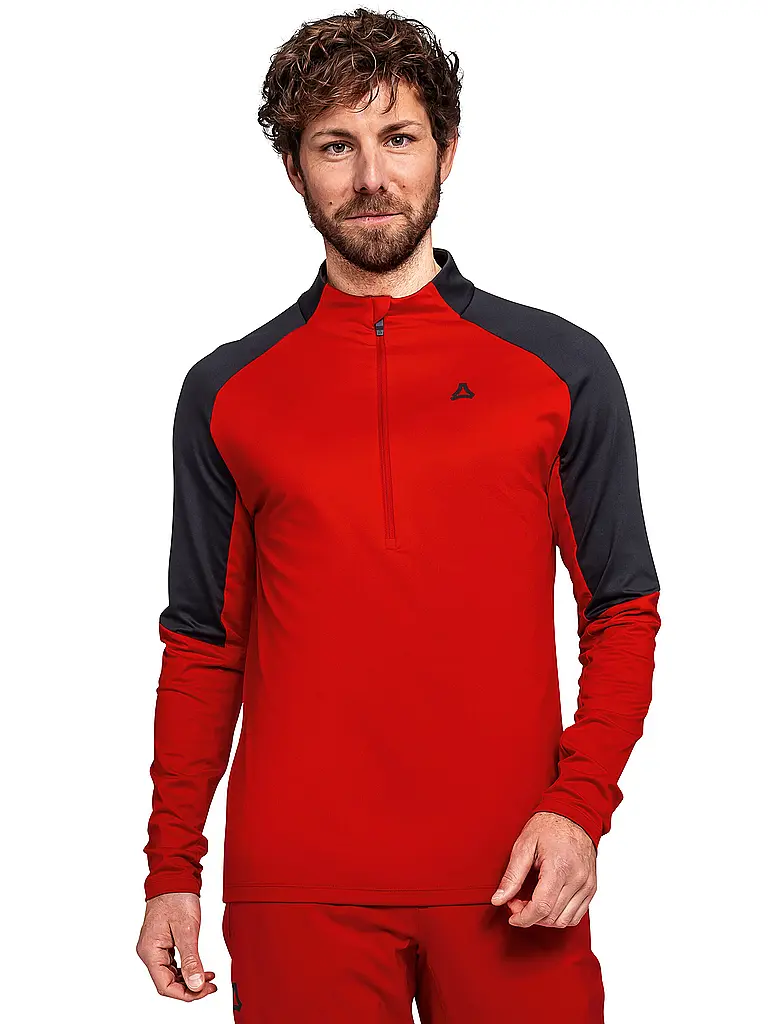 SCHÖFFEL | Sous-pull zippé pour homme Style Safoon | Rouge