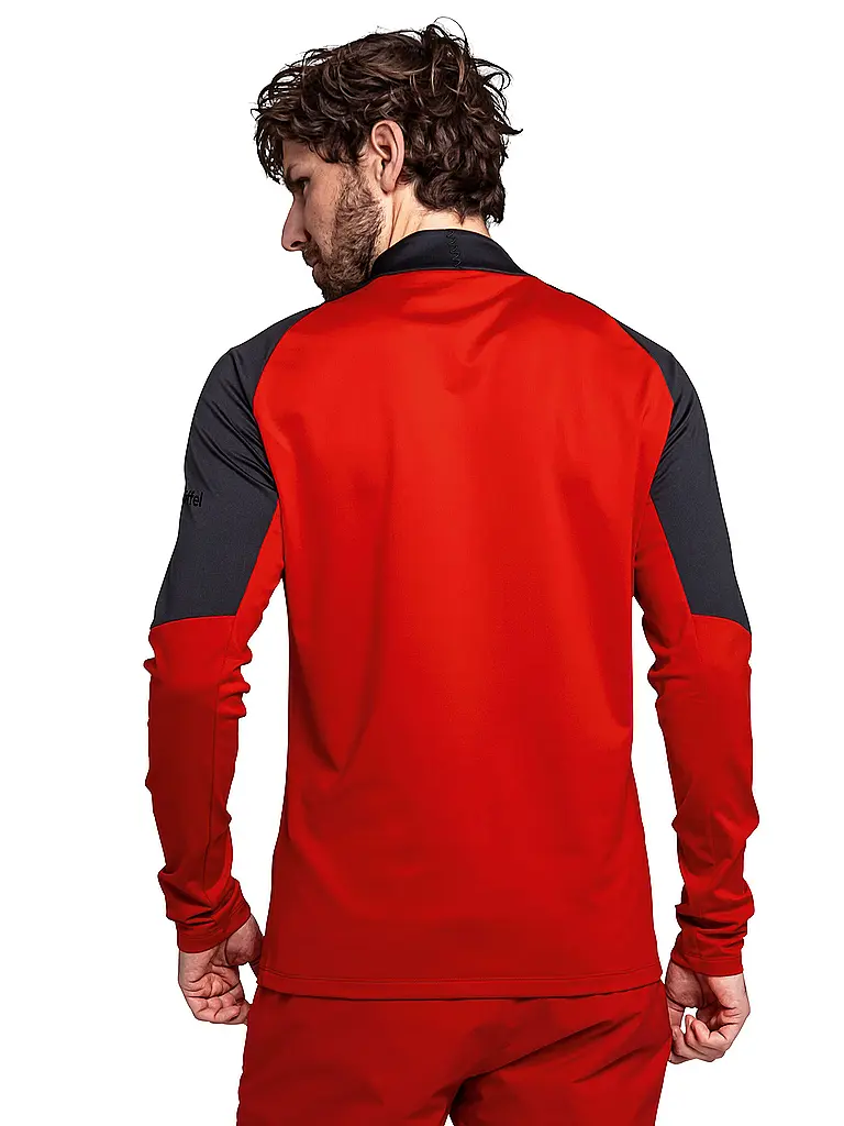 SCHÖFFEL | Sous-pull zippé pour homme Style Safoon | Rouge