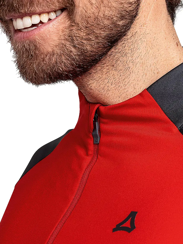 SCHÖFFEL | Sous-pull zippé pour homme Style Safoon | Rouge