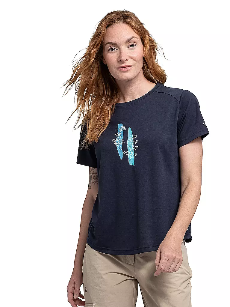 SCHÖFFEL | T-shirt de sport Haberspitz L pour femmes | Bleu foncé
