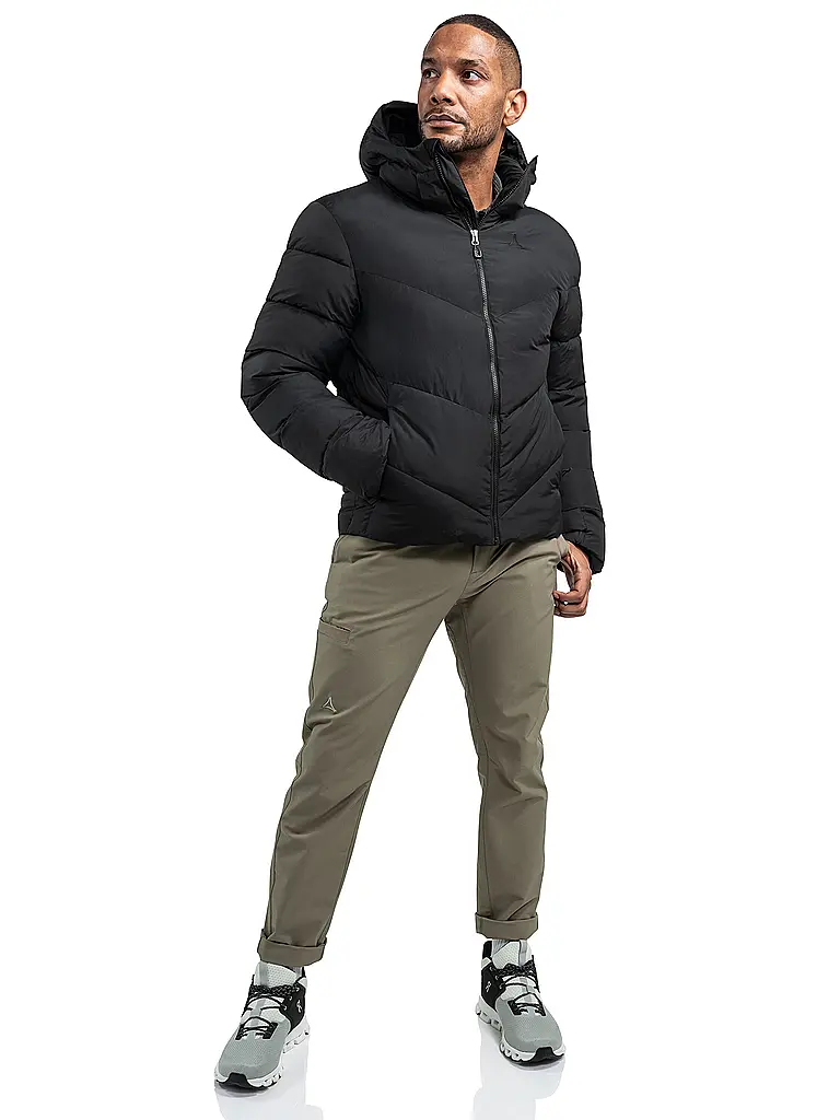 SCHÖFFEL | Veste d'hiver pour homme Style Lodos à capuche isolée | Noir