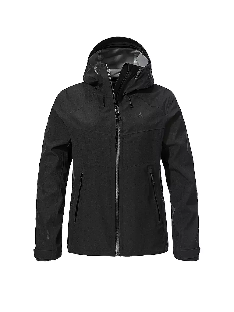 SCHÖFFEL | Veste de randonnée femme Cascata 3L à capuche | Noir