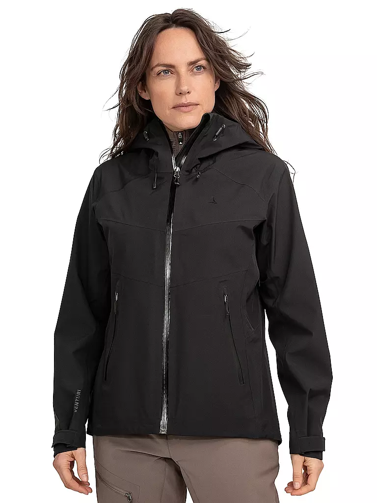 SCHÖFFEL | Veste de randonnée femme Cascata 3L à capuche | Noir