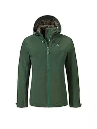 SCHÖFFEL | Veste de randonnée femme Yew 2L ZipIn à capuche | Vert foncé