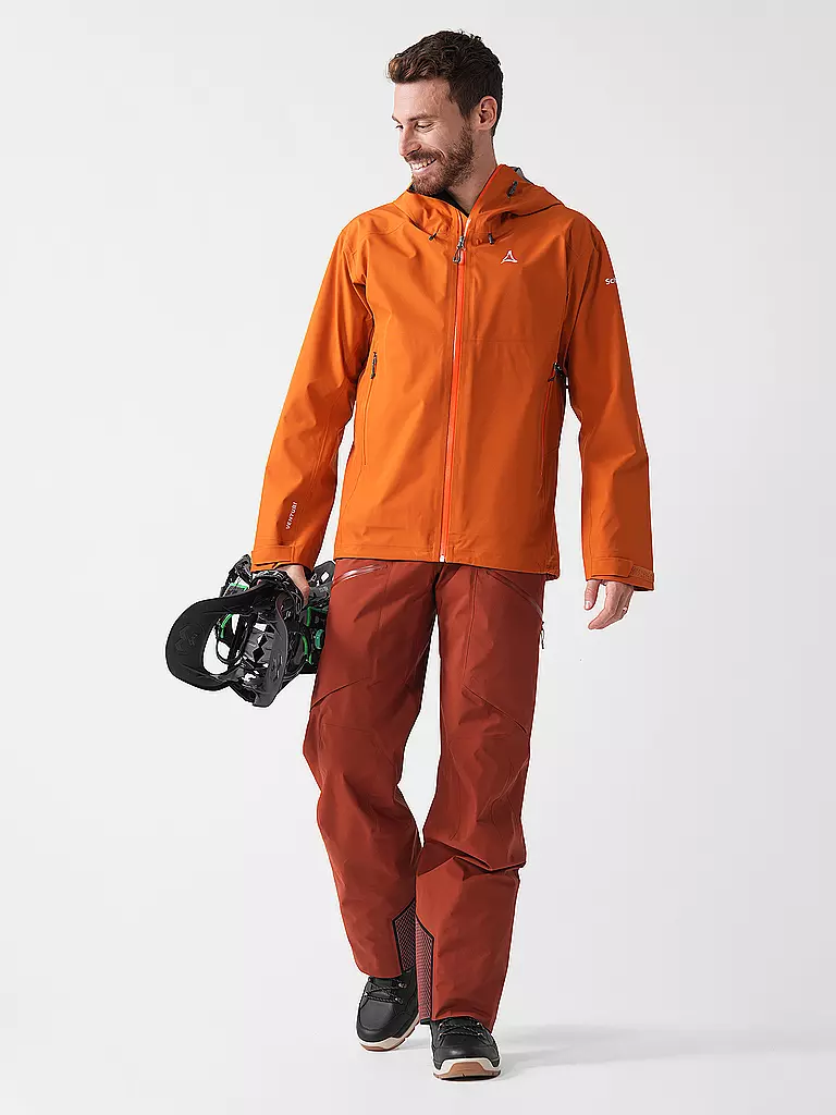 SCHÖFFEL | Veste de randonnée homme Cascata 3L à capuche | Orange