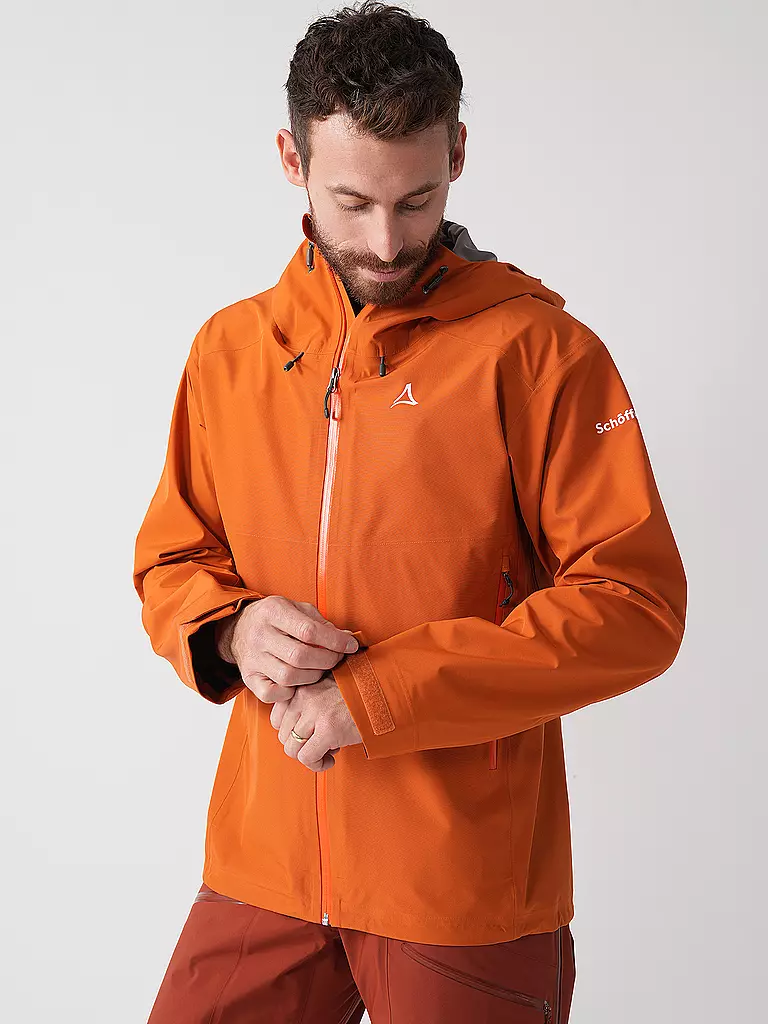 SCHÖFFEL | Veste de randonnée homme Cascata 3L à capuche | Orange