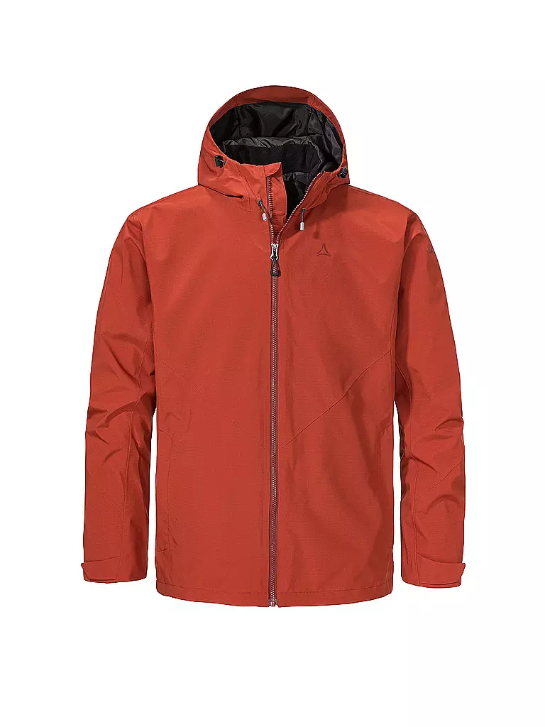 SCHÖFFEL | Veste de randonnée homme Yew 2L ZipIn à capuche | Rouge