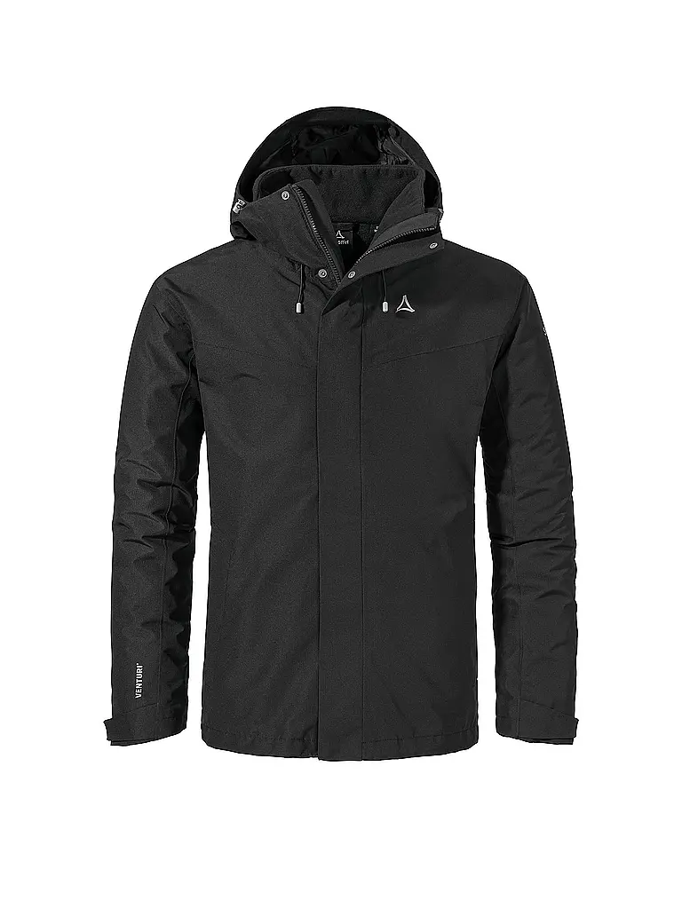 SCHÖFFEL | Veste de randonnée pour homme Okere eL 3en1 à capuche | Noir