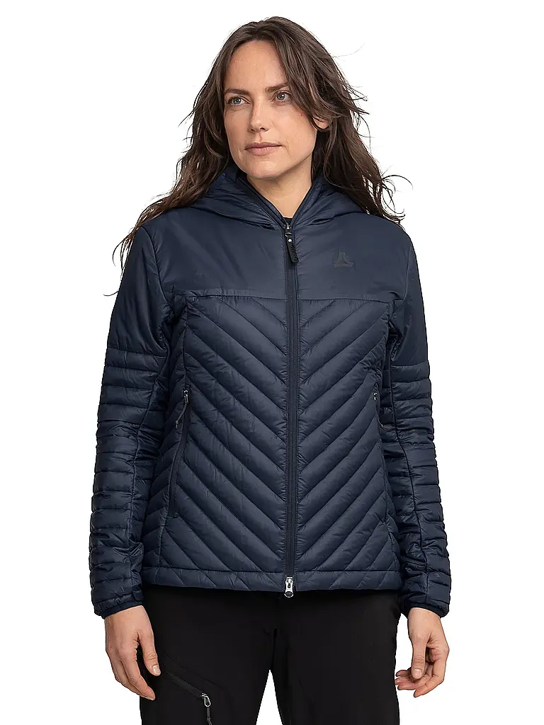 SCHÖFFEL | Veste isolante à capuche en duvet Cascata pour femmes | Bleu foncé
