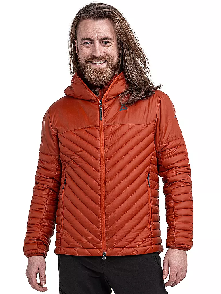 SCHÖFFEL | Veste isolante à capuche en duvet Cascata pour homme | Rouge
